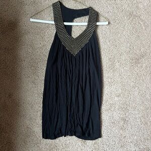 Spense Black Studded Tank Top